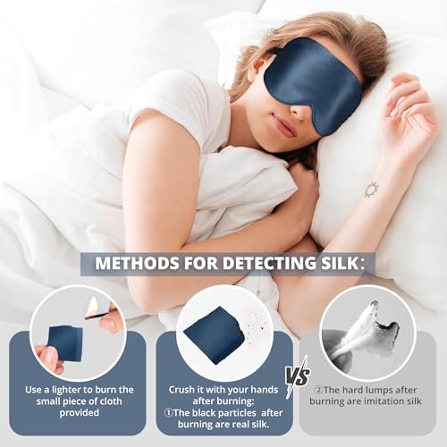 Sleep Mask, 100% 22 Momme Mulberry Silk Eye Mask with Adjustable Strap - Image 4