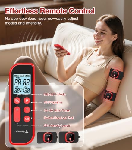 3-in-1 Portable Wireless EMS & Tens Unit Muscle Stimulator for Pain Relief - Image 3