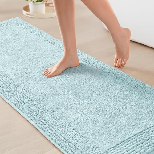 Madison Park Splendor Reversible 100% Cotton Bath Runner, 24 x 72, Blue by MADISONPARK