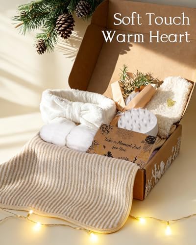 11pcs Natural Pampering Spa Gift Baskets for Women, Coconut - Image 4