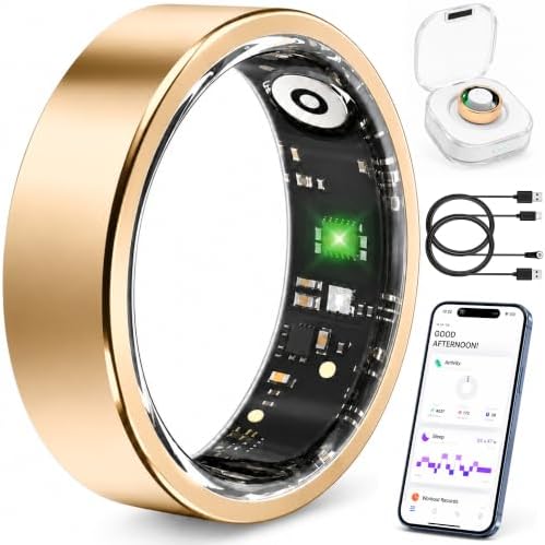 Smart Ring Fitness Tracker for Men & Women with Sleep, Heart Rate & SpO2 by VIYONA