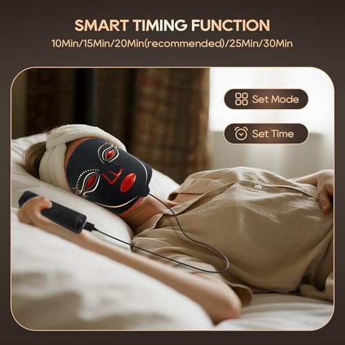 Morfone Red Light Therapy Mask for Fcae，4 Modes, Infrared Skin Care Device - Image 5