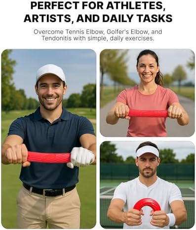 DMoose Fitness Flex Resistance Bar for Physical Therapy - Non-Slip Odorless Material, Exercise Bar for Tennis & Golfers Elbow Tendonitis Relief - Wrist and Forearm Strengthener & Grip Strength Trainer - Image 6
