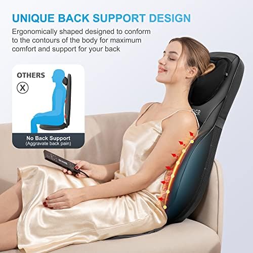 COMFIER Shiatsu Neck Back Massager with Heat, Adjustable Massage Chair Pad Back Support Massage Seat Cushion for Full Body Massager Gifts for Dad - Image 2