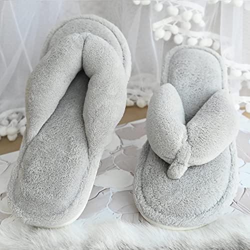 Onmygogo Indoor Slippers for Women Open Toe with Memory Foam, Soft Faux Fur Nonslip House Slippers - Image 3