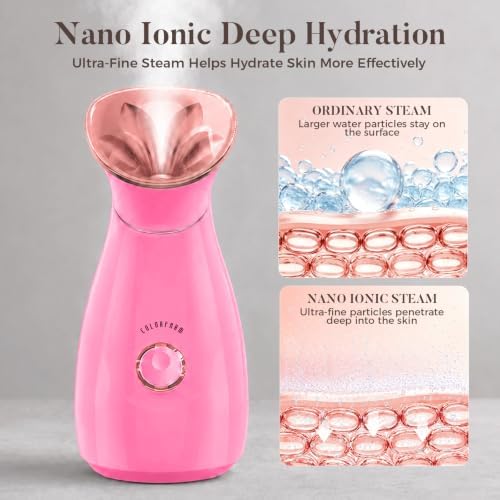 Nano Ionic Facial Steamer Kit with 17 Skin Care Tools for Home Spa - Image 6