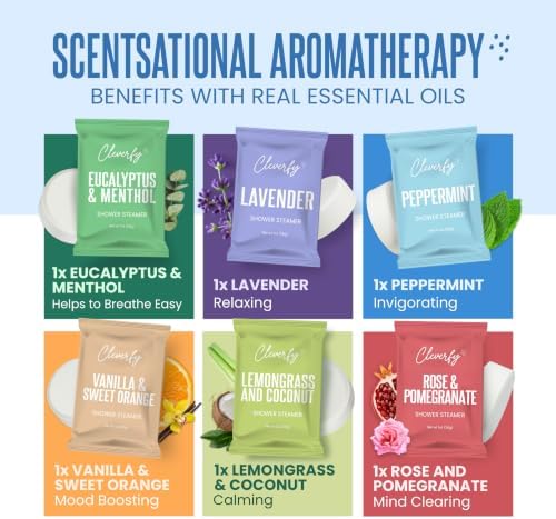 Cleverfy Shower Steamers Aromatherapy Gifts for Women and Men, 6 Tablets - Image 5