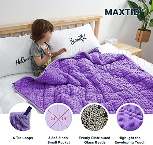 MAXTID Violet Weighted Blanket for Kids, 5lbs 36inx48in, 30 to 70lbs Child - Image 3