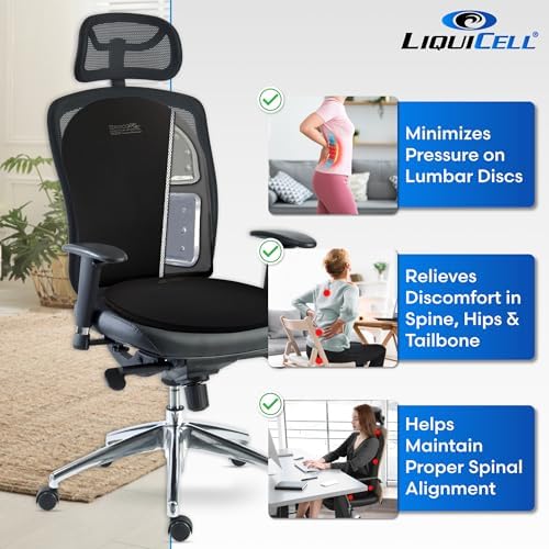 ERGO21 Lumbar Pillow Lower Back Support Cushion for Back Rest, Good Posture, Spine Pain, Long Sitting Hours at Chair, Office, Car Seat, Wheelchair, Large (18" W x 24”x 1.5”) - Image 3