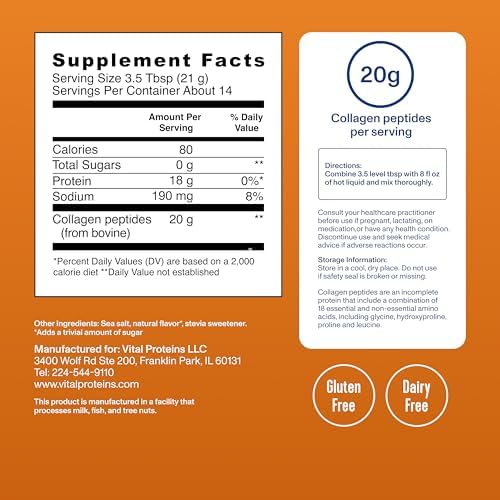 Vital Proteins Salted Caramel Collagen Peptides, 10oz - Image 3
