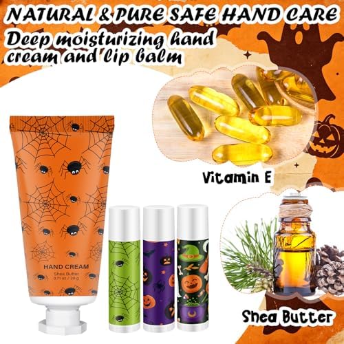 144 Pcs Halloween Pumpkin Lip Balm Hand Cream Party Favor Gifts - Image 3