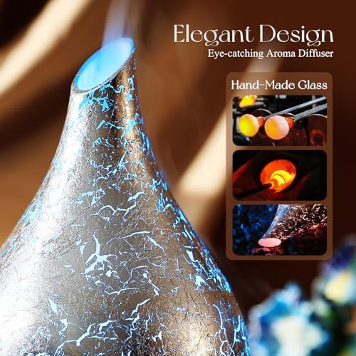 Porseme Essential Oil Diffuser 280ml Handmade Glass Diffuser 7H Runtime - Image 5