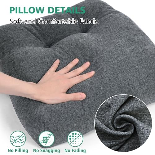 Shinnwa Lumbar Support Pillow for Office Chair, Memory Foam Back Support Pillow for Back Pain Relief, Car, Chair and Couch, 17.5x15x4.5in, Charcoal - Image 5
