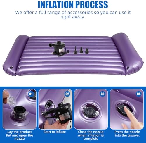 Nuru Massage Mattress Inflatable 88" X 48" - 6in Thick Airbed for Couples, Nuru Massage Air Mattress with Electric Air Pump, Easy-Wipe PVC (400lbs Capacity) - Image 6