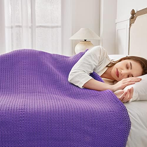 Guohaoi Knitted Weighted Blanket for Adults, 50"x75" 15lbs Full/Queen Size - Image 2