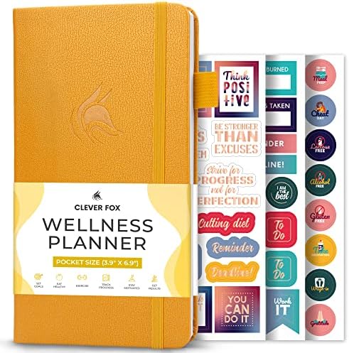 Clever Fox Wellness Planner & Food Journal Small Amber Yellow by CleverFox