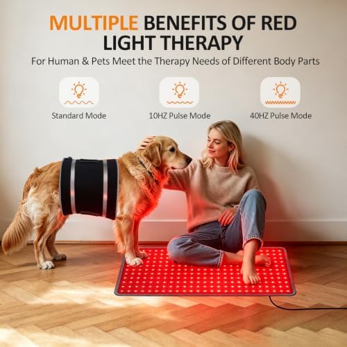 BENBER Red Light Therapy Mat for Body, 660nm & 850nm Infrared Light Therapy Pad, Wearable Wrap with Timer Remote Control for Back Waist Belly, Premium TPU, 60W High-Power, 24" x 12" - Image 5