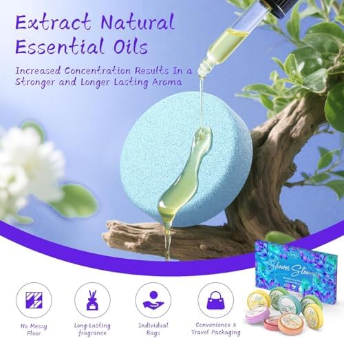 HFHO Shower Steamers Aromatherapy 8 Pack Natural Essential Oils Home Spa - Image 3