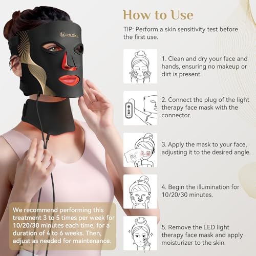 Red Light Therapy for Face Mask,led Red & INR light Treatment Wrinkles Acne - Image 6