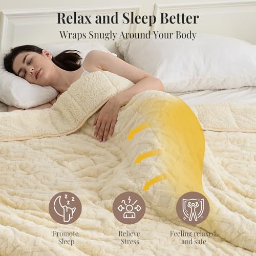 Topblan Weighted Blanket Twin Size 15lbs, 48 x 72 for Adults in Bed - Image 5