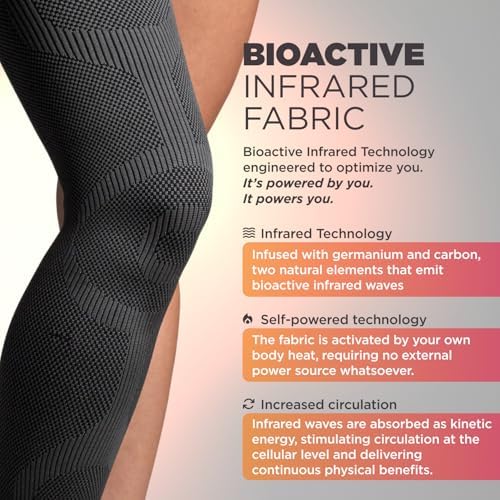 Incrediwear Leg Sleeve – Infrared Full Leg Sleeves for Women and Men Supporting Pain Relief, Swelling, Muscle Recovery, Post-Op, Lymphedema, ACL Recovery (Charcoal, X-Large) - Image 2