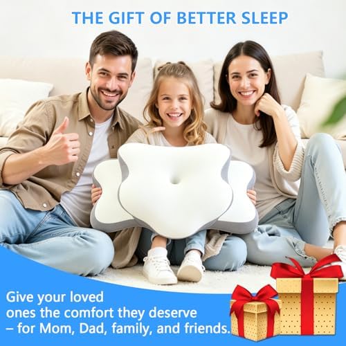 Cervical Neck Pillow for Neck Pain Relief & Side Sleeper | Ergonomic Pillow for Sleep Apnea, Neck Pain, and Snoring Relief | Orthopedic Memory Foam with Ergonomic Neck Support, White, Standard - Image 7