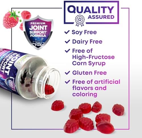 Joint Support Gummies - Extra Strength Glucosamine Gummy Supports Flexibility, Joint & Cartilage Health for Back, Knees, Hands - Natural Vitamin E for Immune Support for Women & Men - 120 Gummies - Image 7