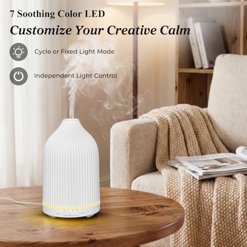 URPOWER 300mL Essential Oil Diffusers for Home Aromatherapy Diffuser - Image 4