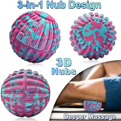 Deep Tissue Massage Ball for Exercise & Recovery - SGS Certification - Targets Back, Shoulder, Legs&Feet - Relieves Muscle Knots, Joint Pain&Tightness, Pressure Point Therapy- Myofascial Release Ball - Image 4