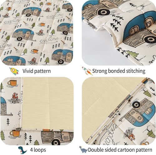 Weighted Blanket - 2 lbs Cooling Ivory Forest Heavy Blanket, 36"x48", Small Size Breathable Lap Blanket for Hot Sleepers - Image 2