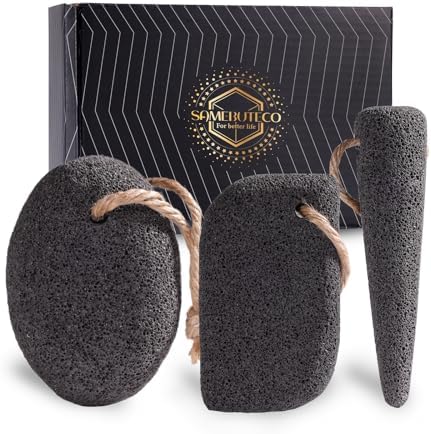 SAMEBUTECO 3 Shapes Natural Volcanic Pumice Stone for Feet Pumice Cleaning Stone for Sole of The Foot,Edges of The Foot,Toe Seams,Foot Scrubber for Dead Skin Remover Deep Clean by HOME