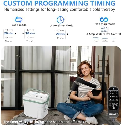 Programmable Timer Cold Therapy Machine for Shoulder w/Quiet Pump - Image 4