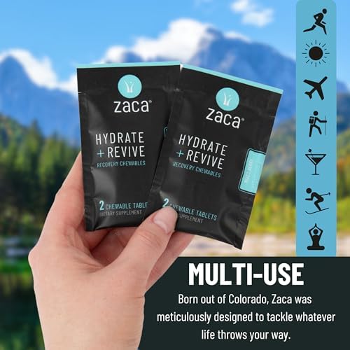 Zaca Recovery Chewable Supplement | Hydrate + Revive | 6 Packs = 12 Tablets - Image 3