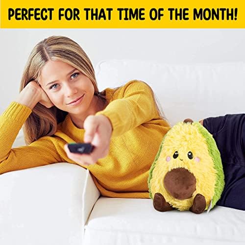 Happy Fuel Avocado Microwavable Unscented 1.5lbs Heating Pad For Women And Kids- Cute Soft Cozy Pillow Plush Heatable Warm Stuffed Animals- Kawaii Hot & Cold Plushie Food Toy - Avocado Gifts For Girls - Image 6