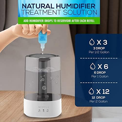 The Original Humidifier Drops - Premium Food Grade Concentrate, Slows Down Residue Accumulation on Surfaces, Minimizes Scaling - Freshens Water in All Humidifier Models, 100+ Day Supply, Made in USA - Image 3