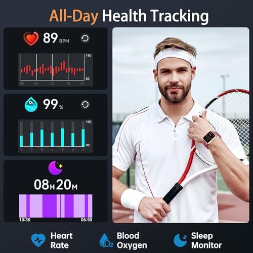 Smart Watch Fitness Tracker for Men Women, Answer/Make Call, 1000 mAh Battery, 120+ Sport Modes, Step Counter, Sleep Monitor Fitness Watch, Smartwatch for Android iPhone iOS (Wine Red) - Image 5