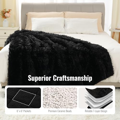 Uttermara Shaggy Weighted Blanket for Adults Queen Size, 15lbs 60"x80" - Image 6