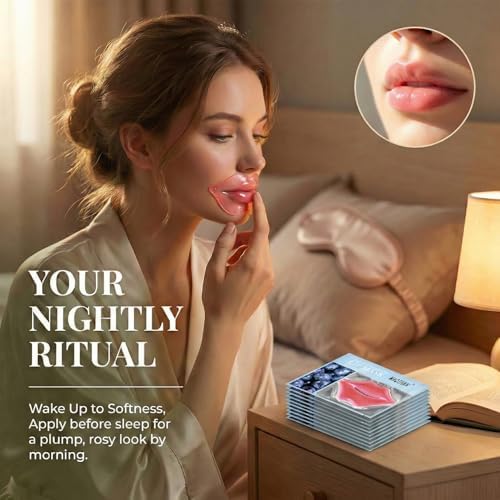 30PCS Moisturizing Lip Mask - Lip Patches for Spa Daily Labial Masks Skincare Hydrating to Reduce Wrinkles Dryness Anti-wrinkle Lightens, Blueberry - Image 7