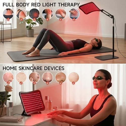 Renergy Red Light Therapy Lamp with Stand, 660nm 850nm Near Infrared Red Light Therapy Panel for Face & Body, Portable LED Light Therapy Device with Remote Control, 5 Brightness 3 Timer for Home Use - Image 3