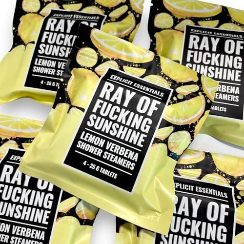 Explicit Essentials Ray of Fucking Sunshine Shower Steamers | Citrus Lemon Verbena Aromatherapy Shower Steamers to Lift Your Mood & Boost Your Day | Funny Self-Care Gift for Women & Men - Image 4