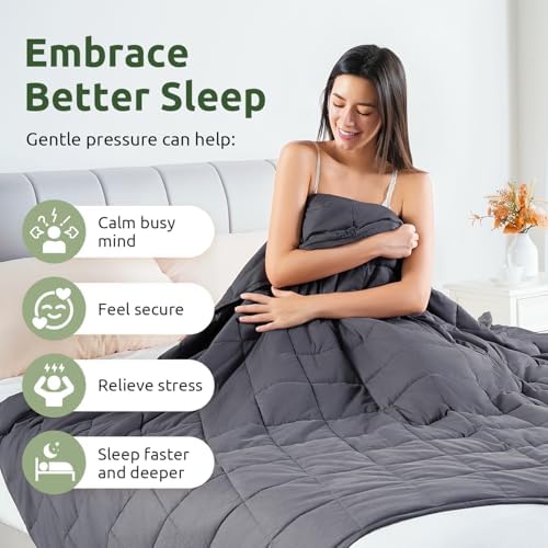 Sivio Cotton Weighted Blanket for Adults, King Size 80"x87" 30 lbs - Image 5