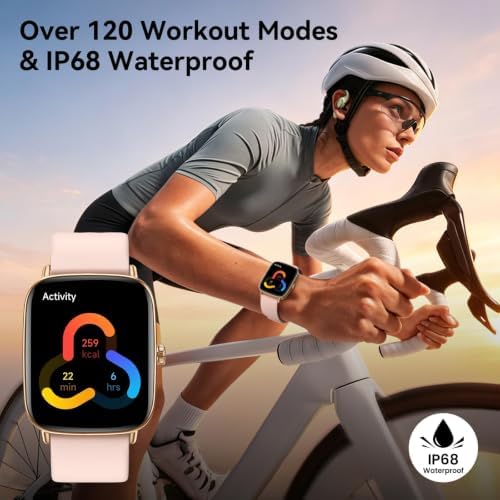 Smart Watch for Women, 1.85" HD AMOLED Fitness Tracker (Answer/Call) with 24/7 Heart Rate/Sleep/SpO2 Monitor for iPhone & Android, 120+ Sports Modes Smartwatch with IP68 Waterproof, 2 Bands - Image 6