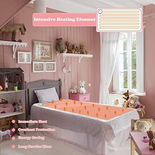 WELLHUT Massage Table Warmer, Heated Mattress Pad w/ 3 Heat Settings, Overheat Protection, Machine Washable Electric Bed Warmer, Heating Pads for Home Spa Salon - Image 2