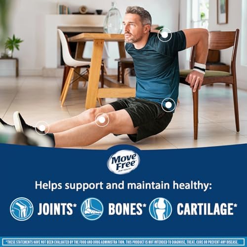 Move Free Advanced Glucosamine Chondroitin MSM + Vitamin D3 Joint Support Supplement, Supports Mobility Comfort Strength Flexibility & Bone + Immune Health - Tablet, 3x120ct Bottles (120 servings)* - Image 6