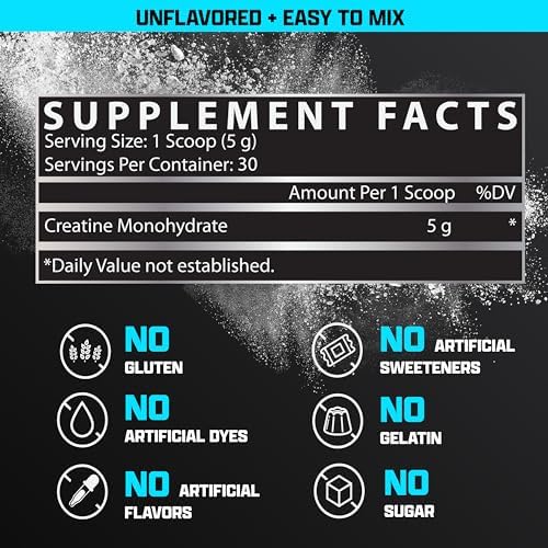 Nutrex Research Creatine Monohydrate Powder 30 Servings | Unflavored 5G Micronized Creatine Powder | Gluten Free - Image 2