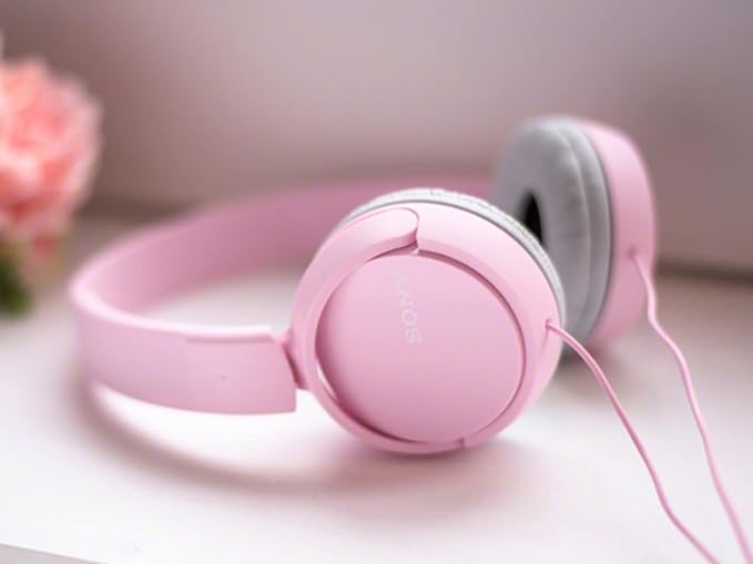 Sony ZX Series Wired On-Ear Headphones, Pink MDR-ZX110 - Image 4