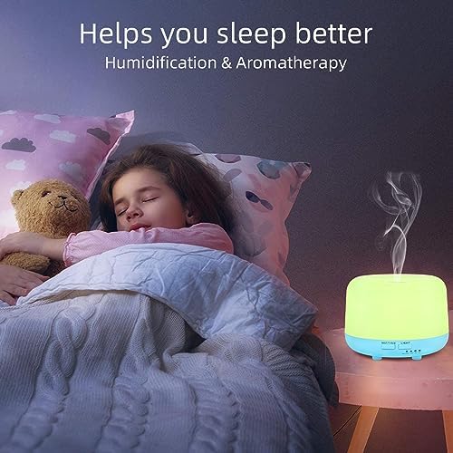 Marchred 300ML Essential Oil Diffuser with Remote Control, 7 LED Color Changing Light, 8 Hour Cool Mist Fragrance Air Humidifier - Image 4