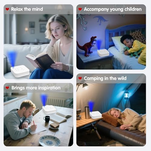 White Noise Sleep Machine,Sleep Aid for Adults & Babies,9 Soothing Sounds,White Noise,Ocean Waves,Rain,etc,Rechargeable,Portable with LED Breathing Light,15/30/60min Timer,Ideal for Home,Office,Travel - Image 7
