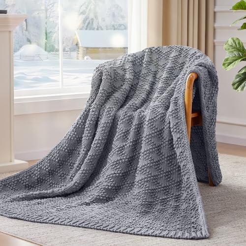 Anysay Knitted Weighted Blanket for Adult,Chunky Knit Throw 60''*80'' 12lbs - Image 6