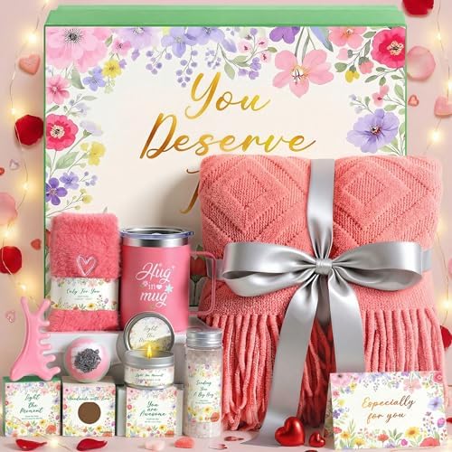 Birthday Gift Basket for Women Self Care Spa Gift Set by MUGIQUE